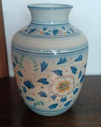 Vaso Ceramica Caltagirone Fiori Blu