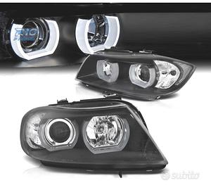 FARI BMW E90 E91 05-08 ANGEL EYES 3D SFONDO NERO