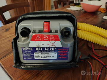 Gonfiatore gommone elettrico bravo 12v 800 mbar