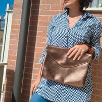 borsa pochette viaggio sacca calamita bronzo bag