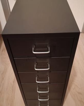 Cassettiera IKEA HELMER con rotelle colore nero