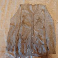 cardigan con stelle, strass, lurex e tasche 