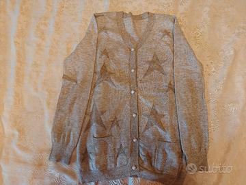 cardigan con stelle, strass, lurex e tasche 