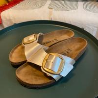 Birkenstock Madrid Big Buckle Pearl White