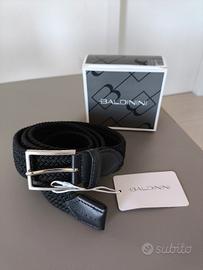 Baldini - Cinta Uomo Nero con fibbia in acciaio, l