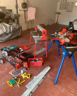 attrezzature da lavoro in blocco 