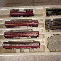 Trenino elettrico "Capitole" rosso con circuito