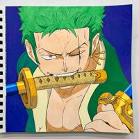 Disegno realizzato a mano Zoro One Piece