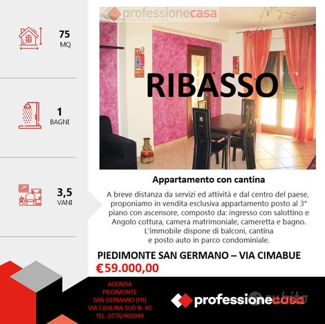 Appartamento con 2 camere e posto auto