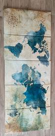 Quadro mappamondo 5 pezzi- Stampa su tela