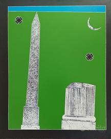 Franco Angeli Obelisco serigrafia originale 