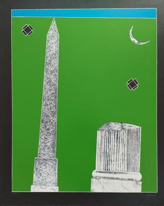 Franco Angeli Obelisco serigrafia originale 