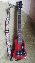 Hofner Shorty rossa - chitarra da viaggio