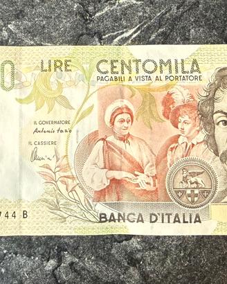 Banconota Lire Centomila/Cartamoneta