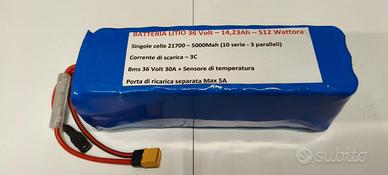 BATTERIA BICI ELETTRICA LITIO 36V - 512 Wattora
