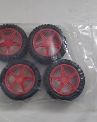 4x Treno Gomme Cerchi Buggy RC 1:10 Off-Road Ruote