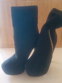 stivaletti tacco 12 con plateau 