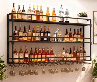 portabottiglie parete rastrelliera vino 