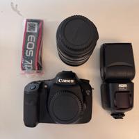 Canon 7d + Eos 17 55mm f 2.8 +  Flash