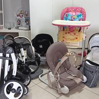 Trio peg perego + seggiolone e sdraietta chicco