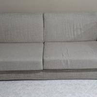 divano letto matrimoniale in tessuto tortora