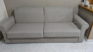 divano letto matrimoniale in tessuto tortora