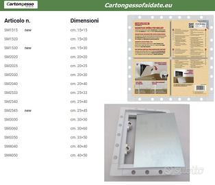 Botola ispezione magnetica, Cartongesso, Muratura, Piastrelle