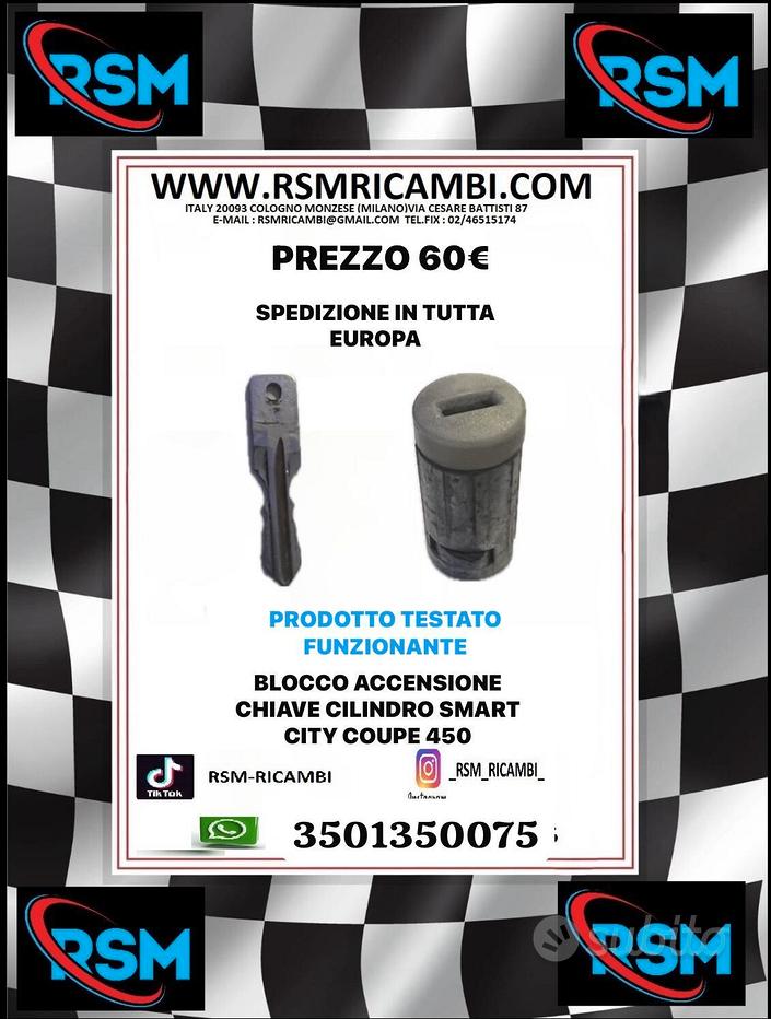 Tasto Chiave Pulsante Compatibile per Smart Fortwo 450 Gommino 1 Serie Giallo