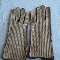 Guanti Vintage pelle e cotone donna
