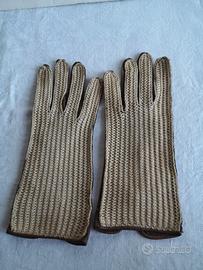 Guanti Vintage pelle e cotone donna
