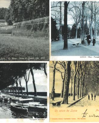 cartoline la pubblica passeggiata a Lucca