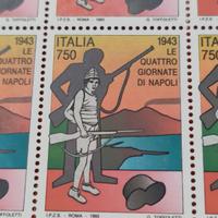 Foglio 50 Francobolli Le 4 Giornate Di Napoli