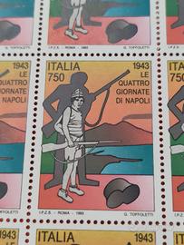 Foglio 50 Francobolli Le 4 Giornate Di Napoli