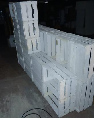 cassette ornamentali in legno bianche