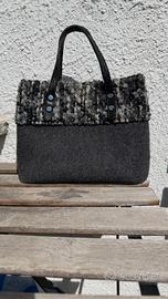 Borsa in feltro e lana cotta