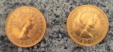 n. 2 sterline d'oro