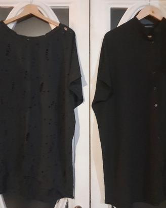 N.2 capi maxi:1 t-shirt+1 camicione tg L+U(€ 4 cad