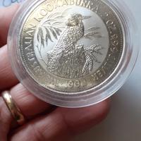lingotto 2 oz Argento 999 kookaburra 1992
