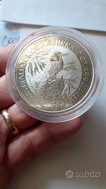 lingotto 2 oz Argento 999 kookaburra 1992