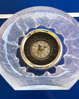 Orologio da tavolo “World Time” in cristallo
