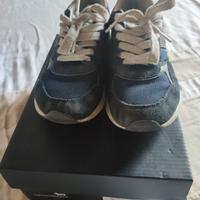 sneakers scarpe Harmont & Blaine blu e bianche m34