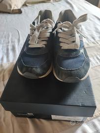 sneakers scarpe Harmont & Blaine blu e bianche m34