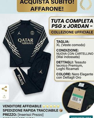 Tuta PSG x Jordan Taglia XL
