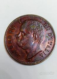 2 CENT. (Rame Rosso) 1898 Umberto I  BELLA PATINA 