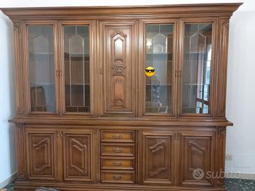 Credenza Vetrina Classica in Legno (5 Ante)