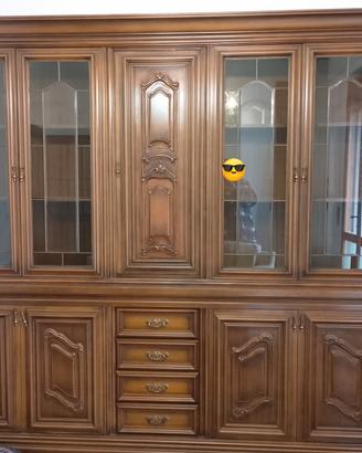 Credenza Vetrina Classica in Legno (5 Ante)