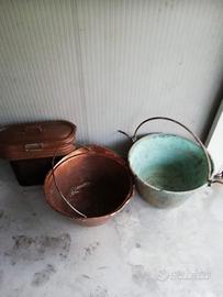 PAIOLI IN RAME + VASCHETTA