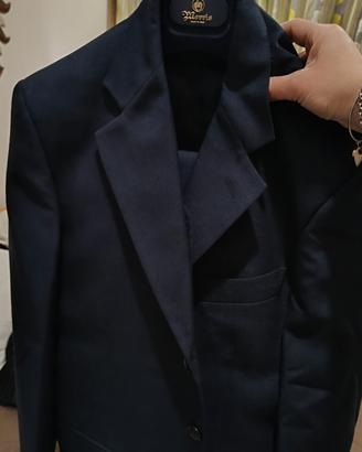 Abito uomo blu scuro 3 pz, giacca,gilet, pantalone