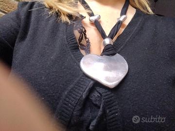 collana Vestopazzo con sfere e cuore piatto