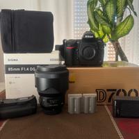 Nikon D700 con Battery Grip + Sigma Art 85